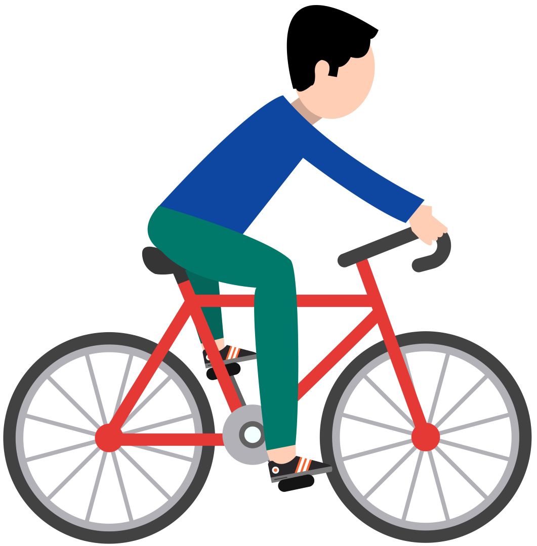 dessin cycliste sur vélo